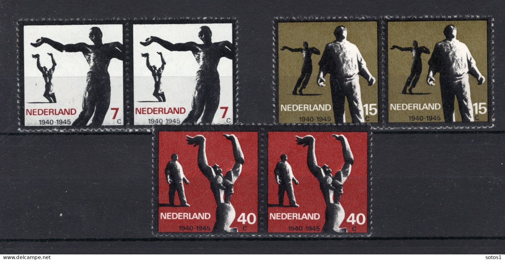 NEDERLAND 836/838 MNH 1965 - Verzetsmonumenten (2 Stuks) - Neufs