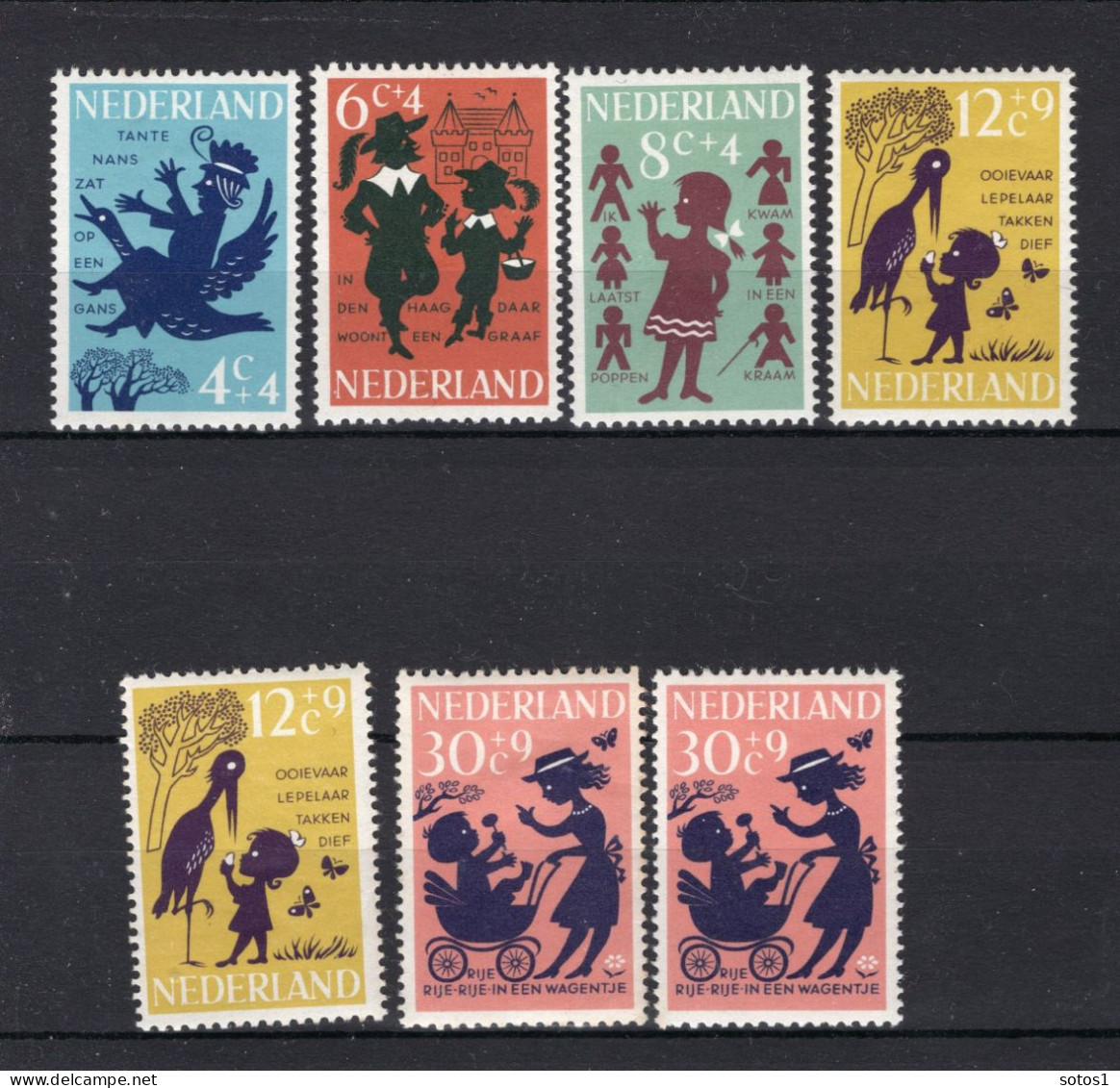 NEDERLAND 802/806 MH 1963 - Kinderzegels, Kinderrijmpjes - Unused Stamps