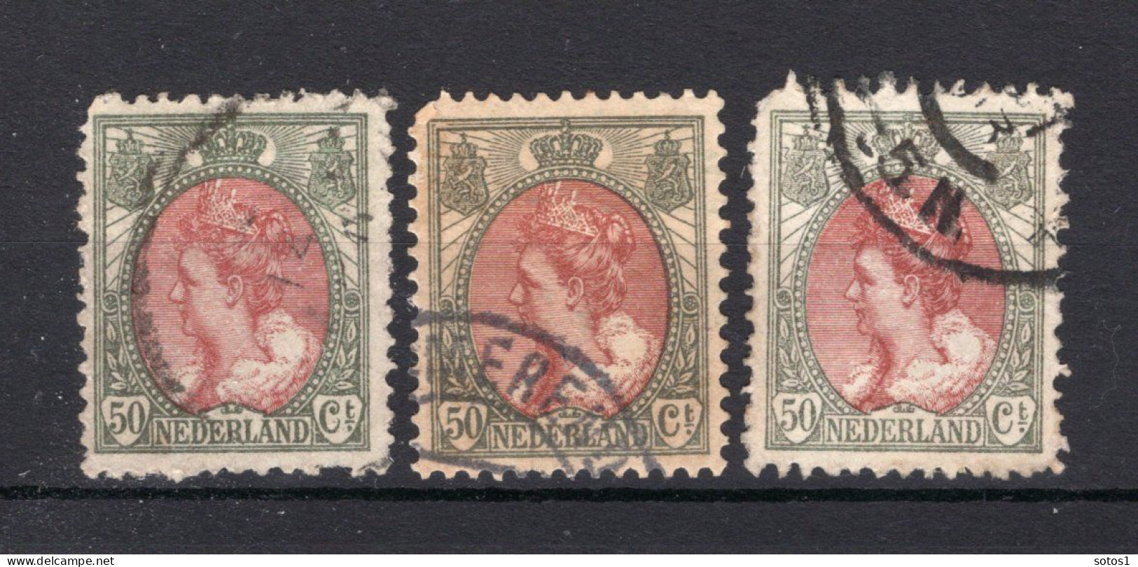 NEDERLAND 74 Gestempeld 1899 - Koningin Wilhelmina (3 Stuks) - Oblitérés