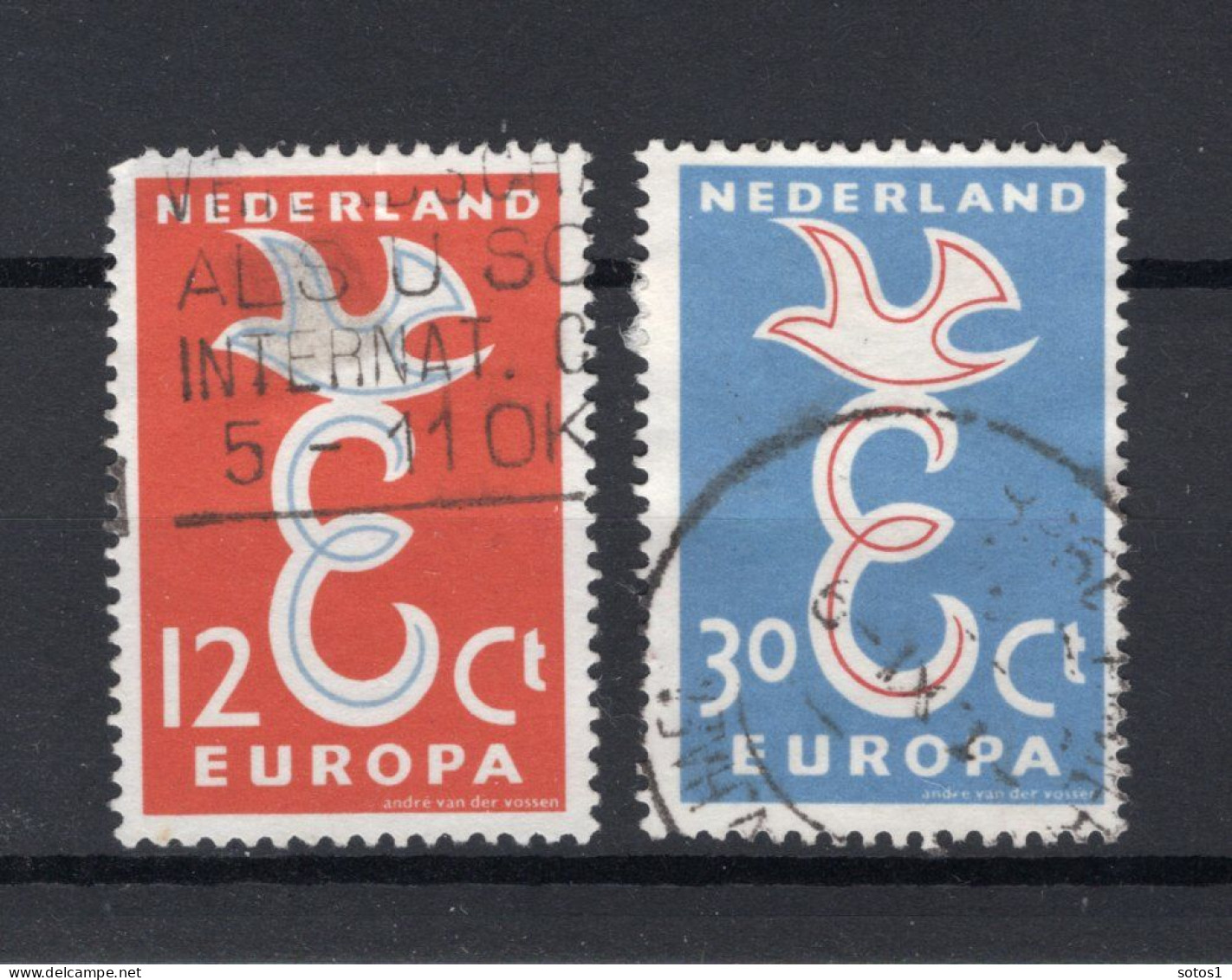NEDERLAND 713/714 Gestempeld 1958 - Europa-zegels - Oblitérés
