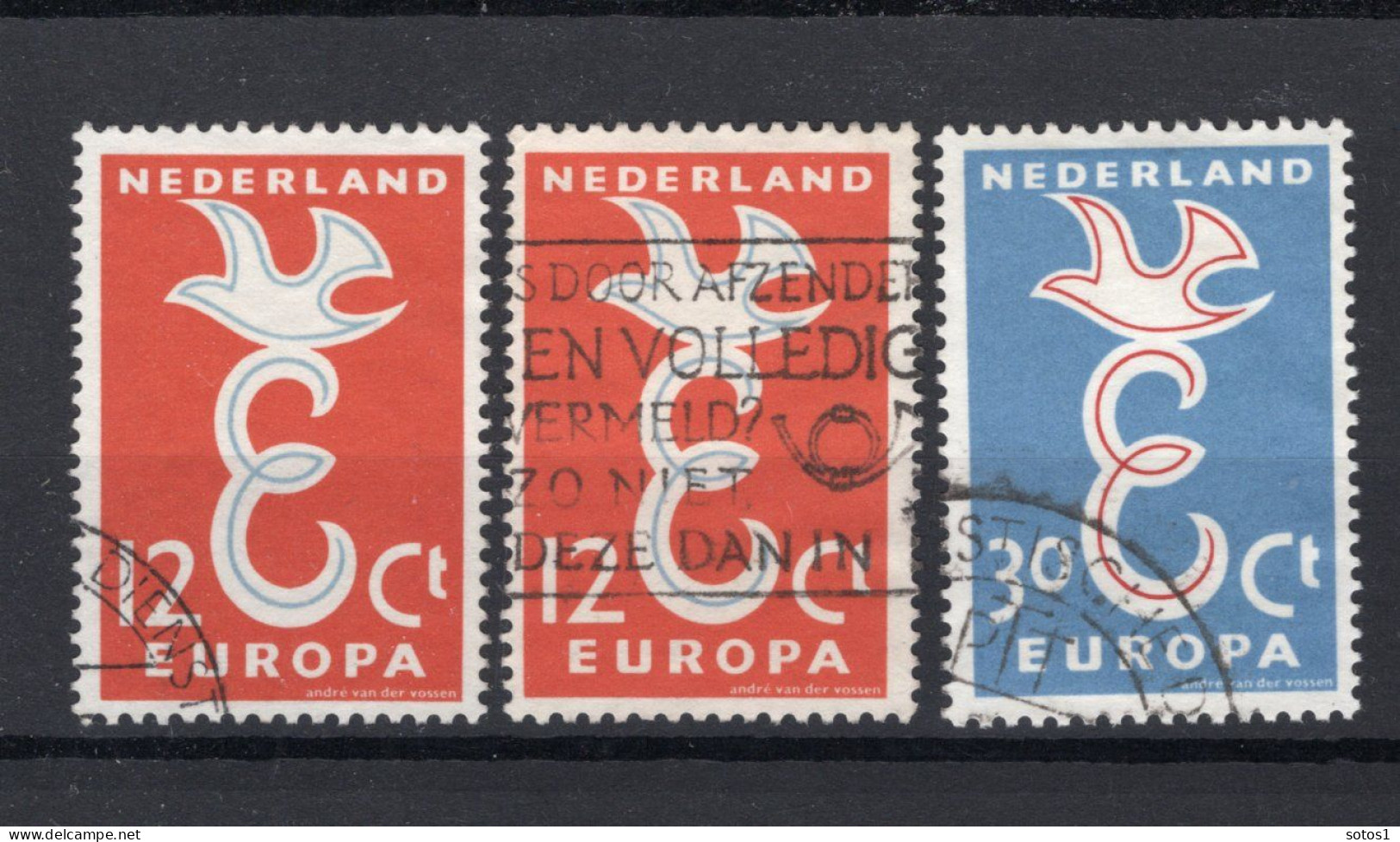 NEDERLAND 713/714 Gestempeld 1958 - Europa-zegels -1 - Oblitérés