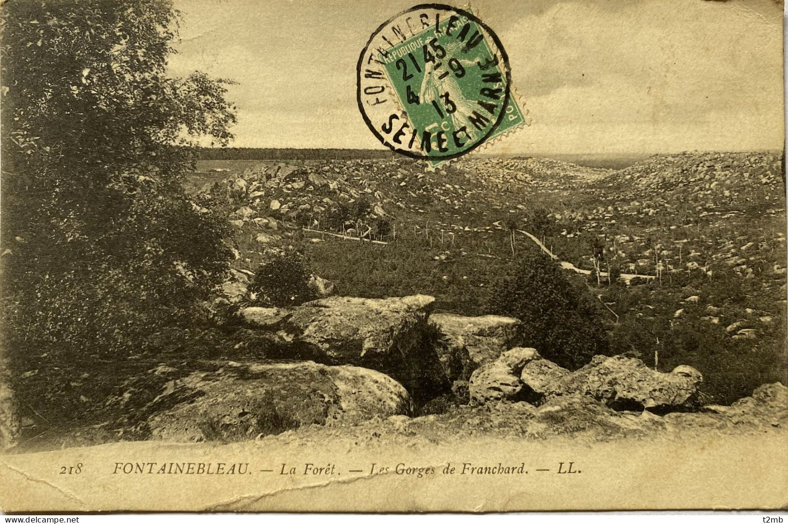 CPA (Seine Et Marne). FONTAINEBLEAU - La Forêt, Les Gorges De Franchard (n°218) - Fontainebleau