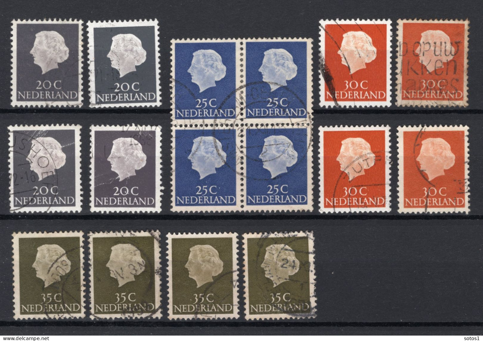 NEDERLAND 621/625 Gestempeld 1953-1967 - Koningin Juliana - Used Stamps