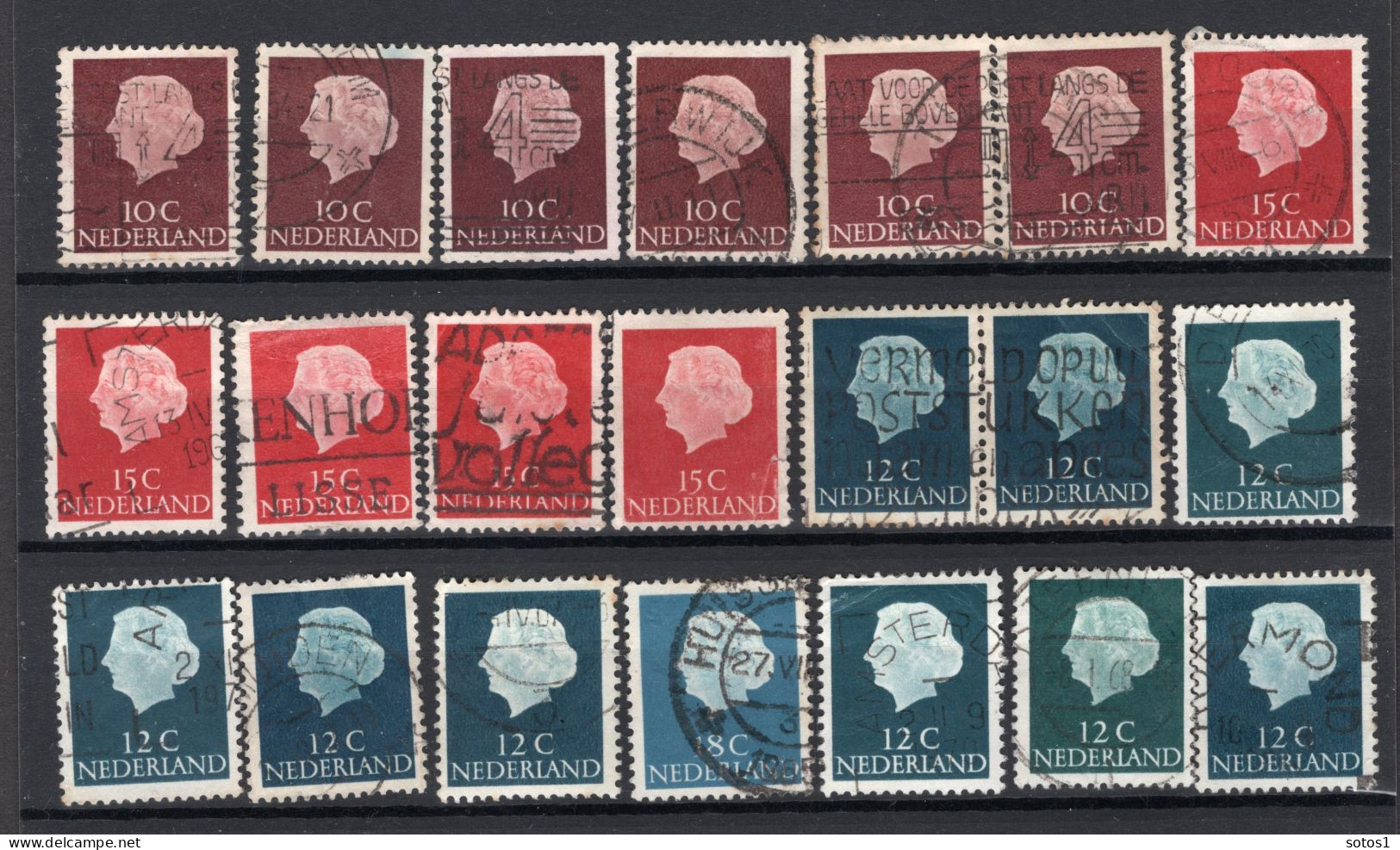 NEDERLAND 617/619 Gestempeld 1953-1967 - Koningin Juliana - Used Stamps