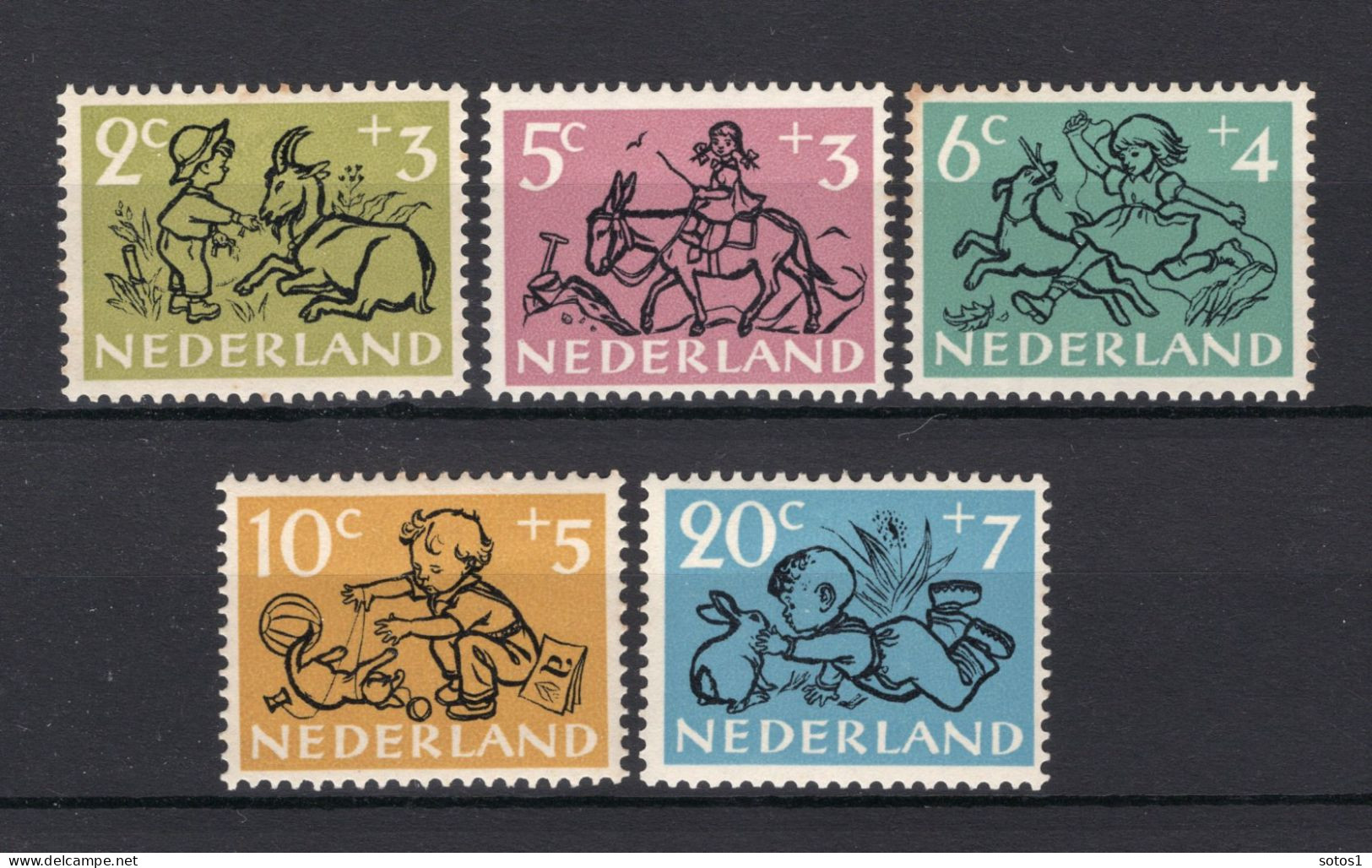 NEDERLAND 596/600 MH 1952 - Kinderzegels - Unused Stamps