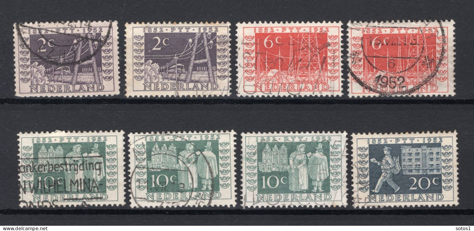 NEDERLAND 588/591 Gestempeld 1952 - 100 Jaar Rijkstelegraaf En Postzegels - Used Stamps