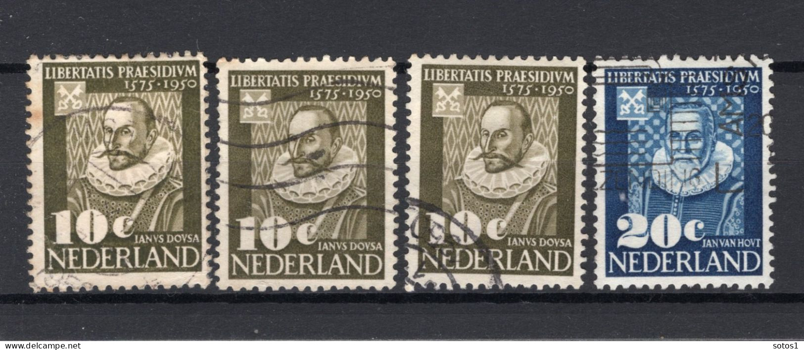 NEDERLAND 561/562 Gestempeld 1950 - 375 Jaar Leidse Universiteit -2 - Oblitérés