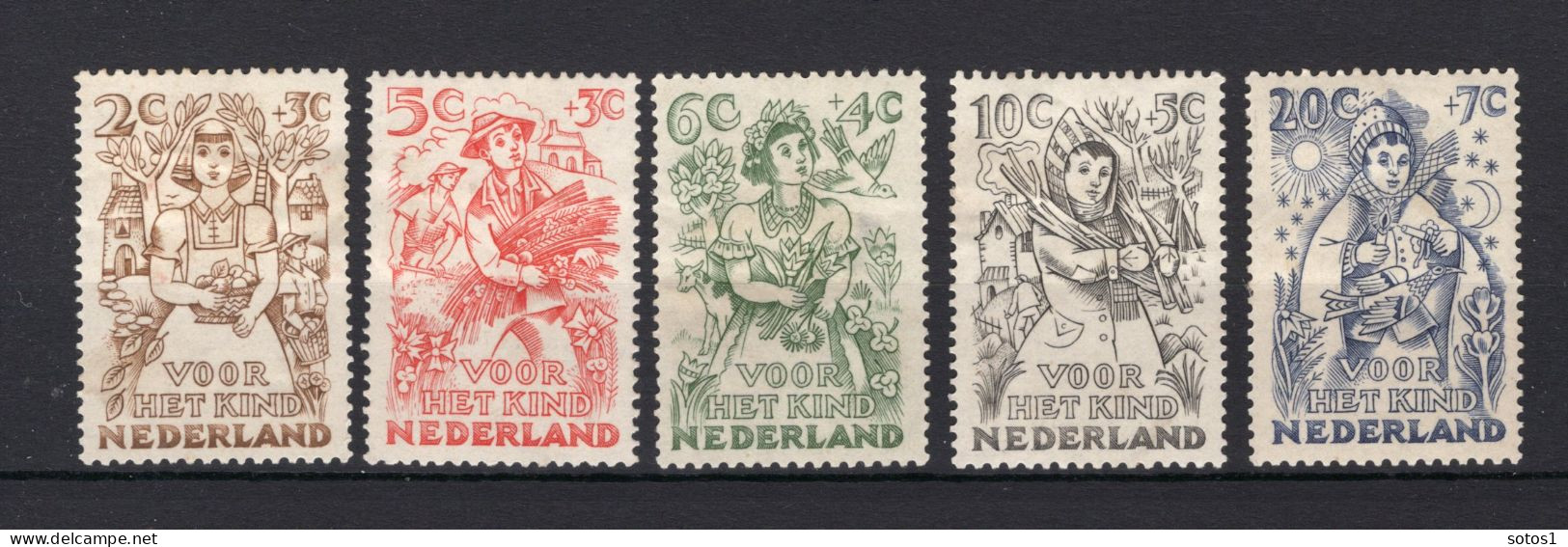 NEDERLAND 544/548 MH 1949 - Kinderzegels - Neufs