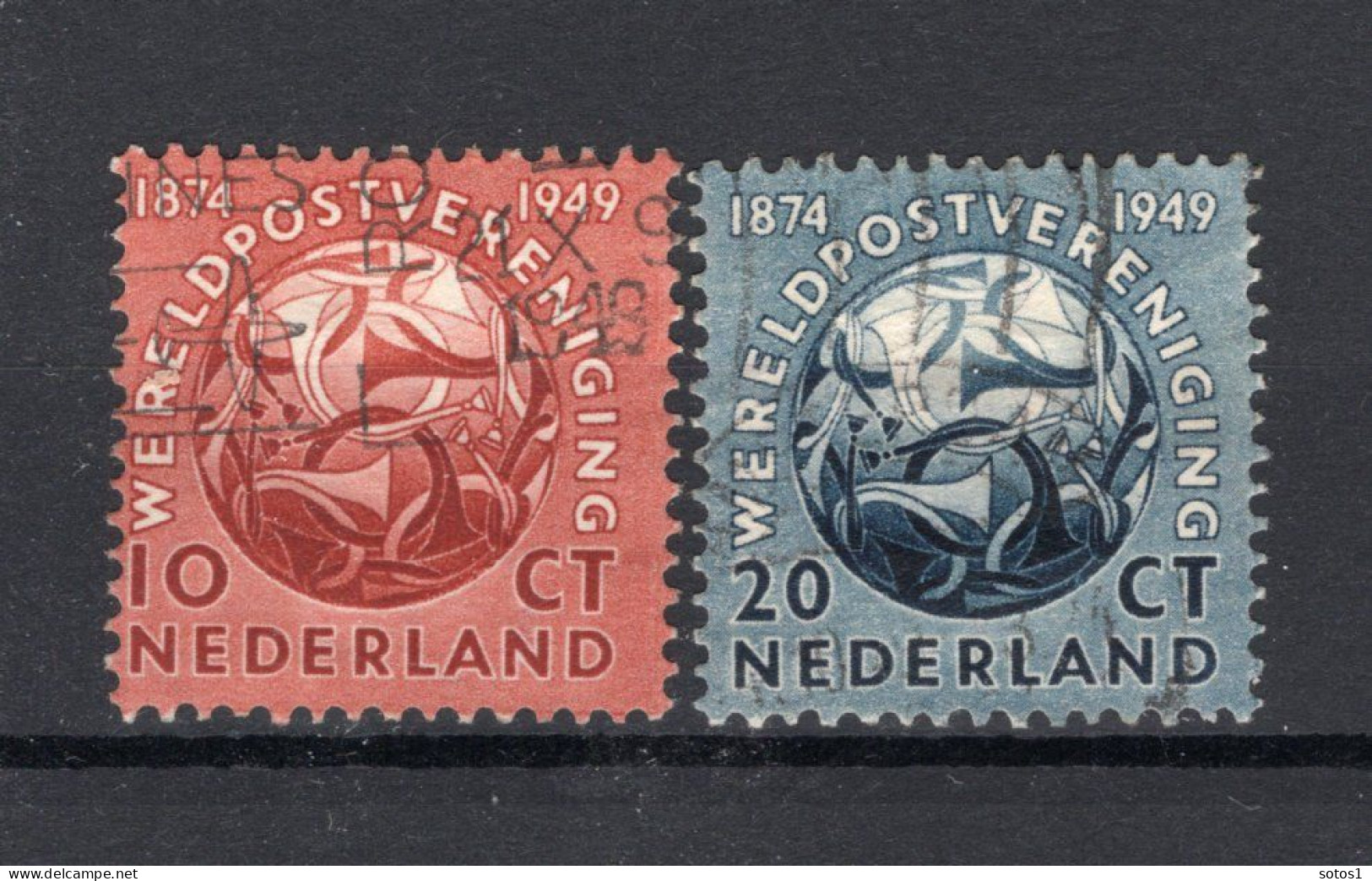 NEDERLAND 542/543 Gestempeld 1949 - 75 Jaar Werelpostvereniging - Oblitérés