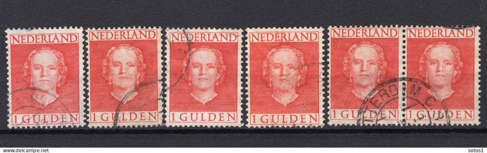 NEDERLAND 534 Gestempeld 1949 - Koningin Juliana (6 Stuks) - Oblitérés