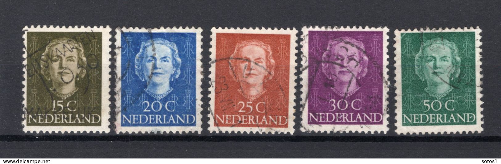 NEDERLAND 523/526-531 Gestempeld 1949-1951 - Koningin Juliana - Oblitérés