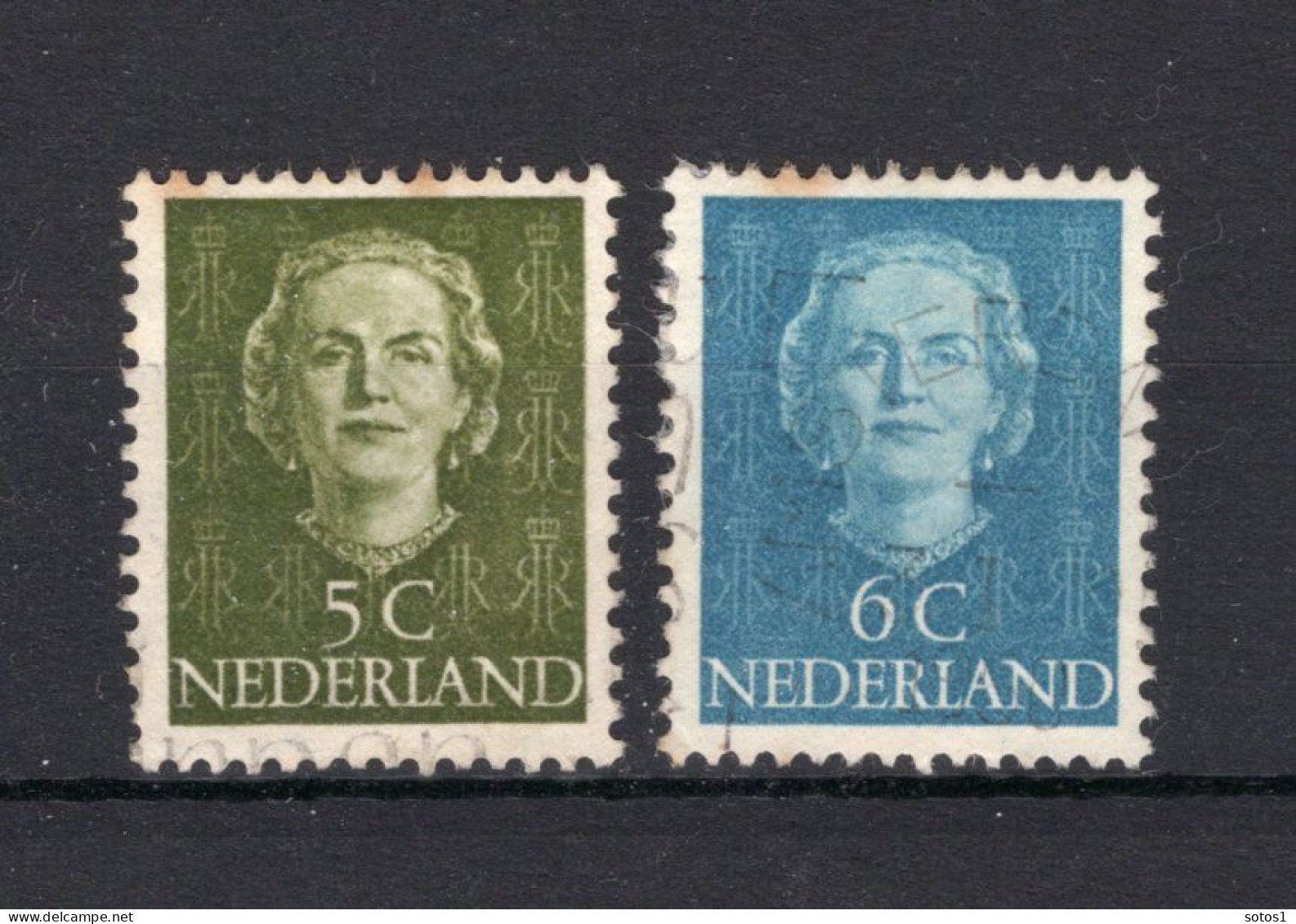 NEDERLAND 518/519 (x) Zonder Gom 1949-1951 - Koningin Juliana - Oblitérés