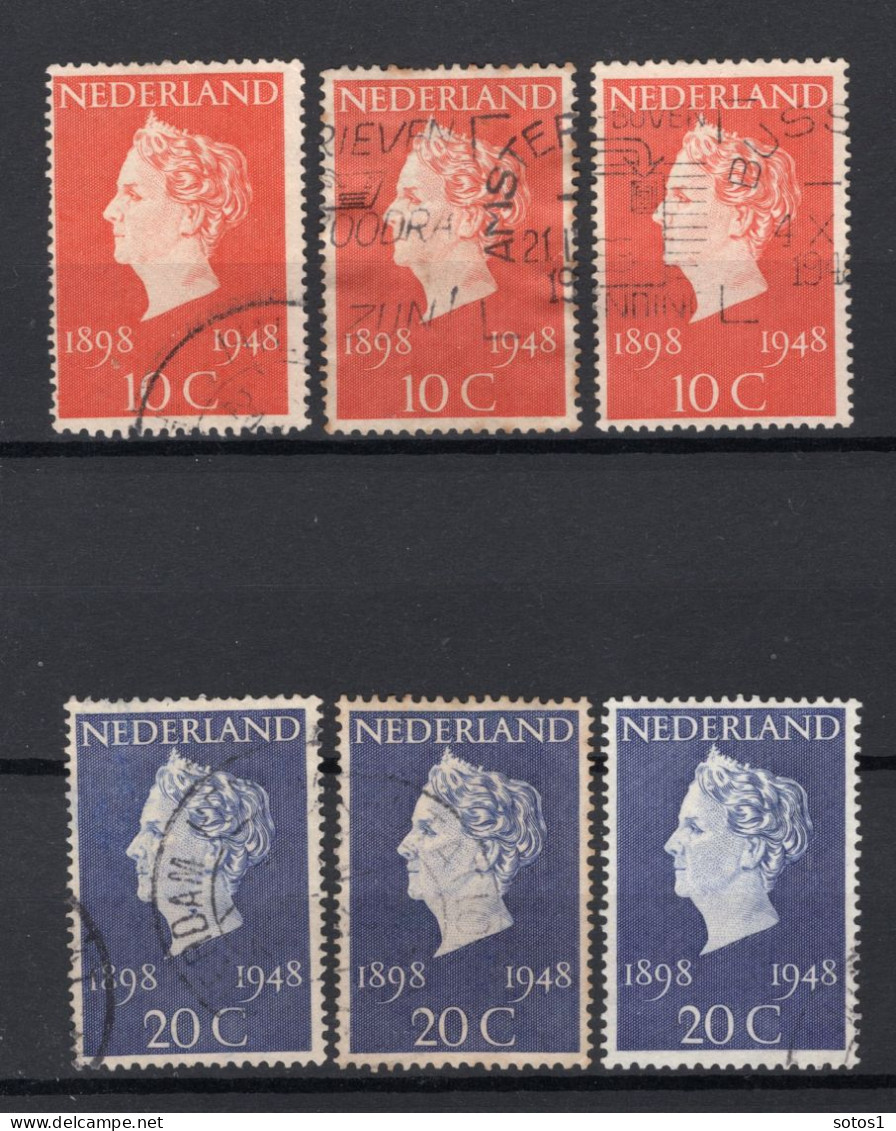 NEDERLAND 504/505 Gestempeld 1948 - 50 Jarig Jubileum Koningin Wilhelmina - Used Stamps