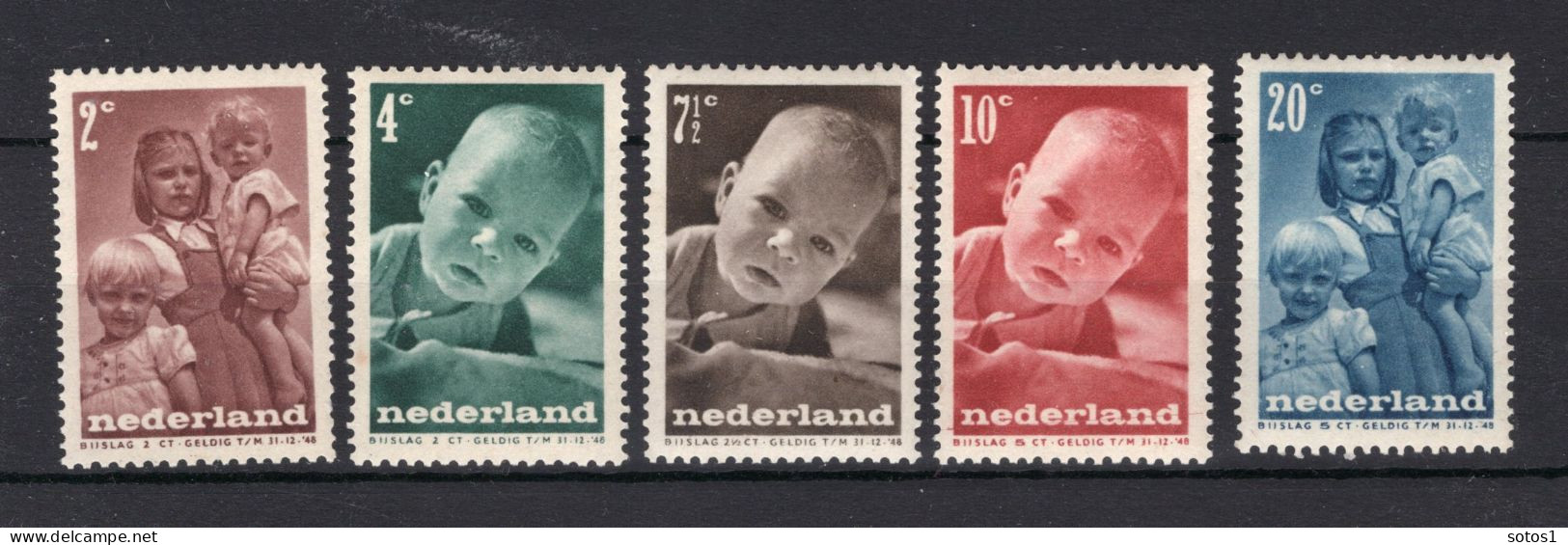 NEDERLAND 495/499 MH 1947 - Kinderzegels -1 - Neufs