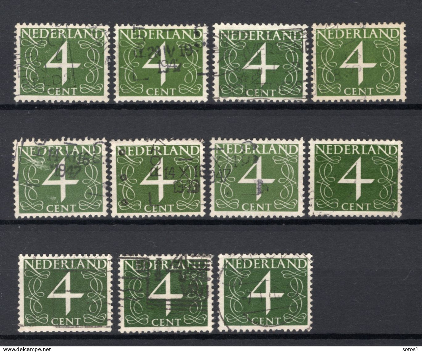 NEDERLAND 464 Gestempeld 1946 - Cijfer (11 Stuks) - Used Stamps
