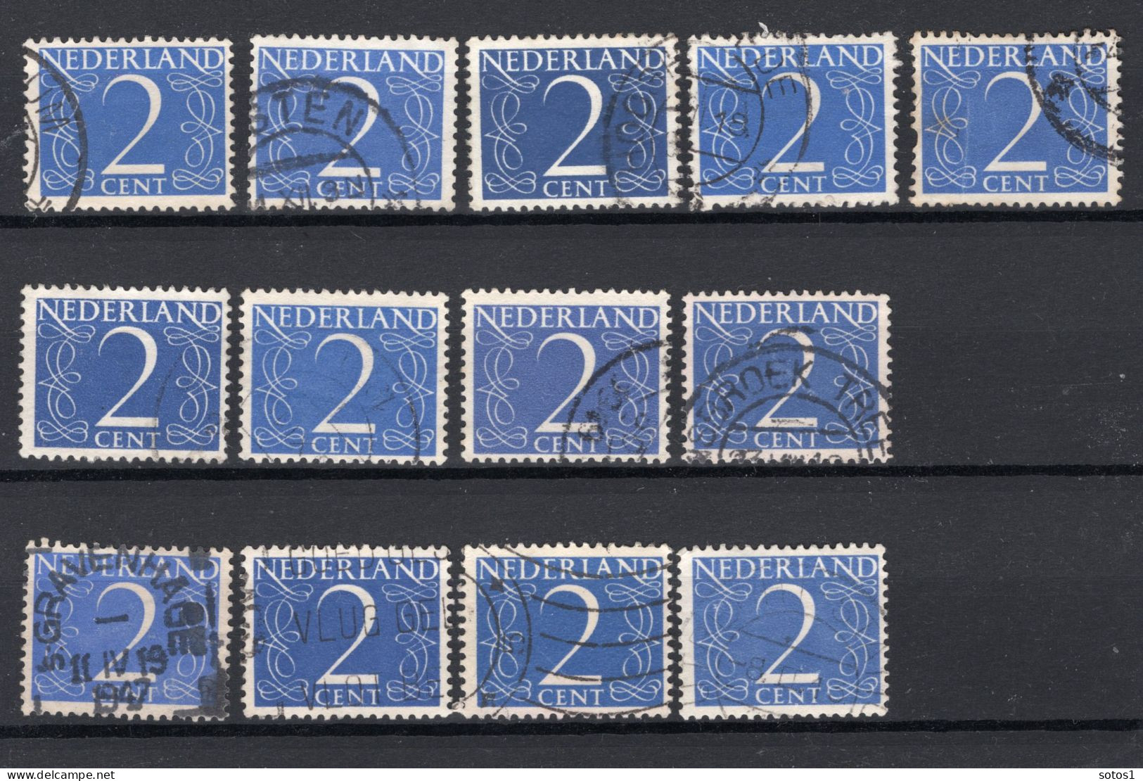NEDERLAND 461 Gestempeld 1946 - Cijfer (13 Stuks) -1 - Used Stamps