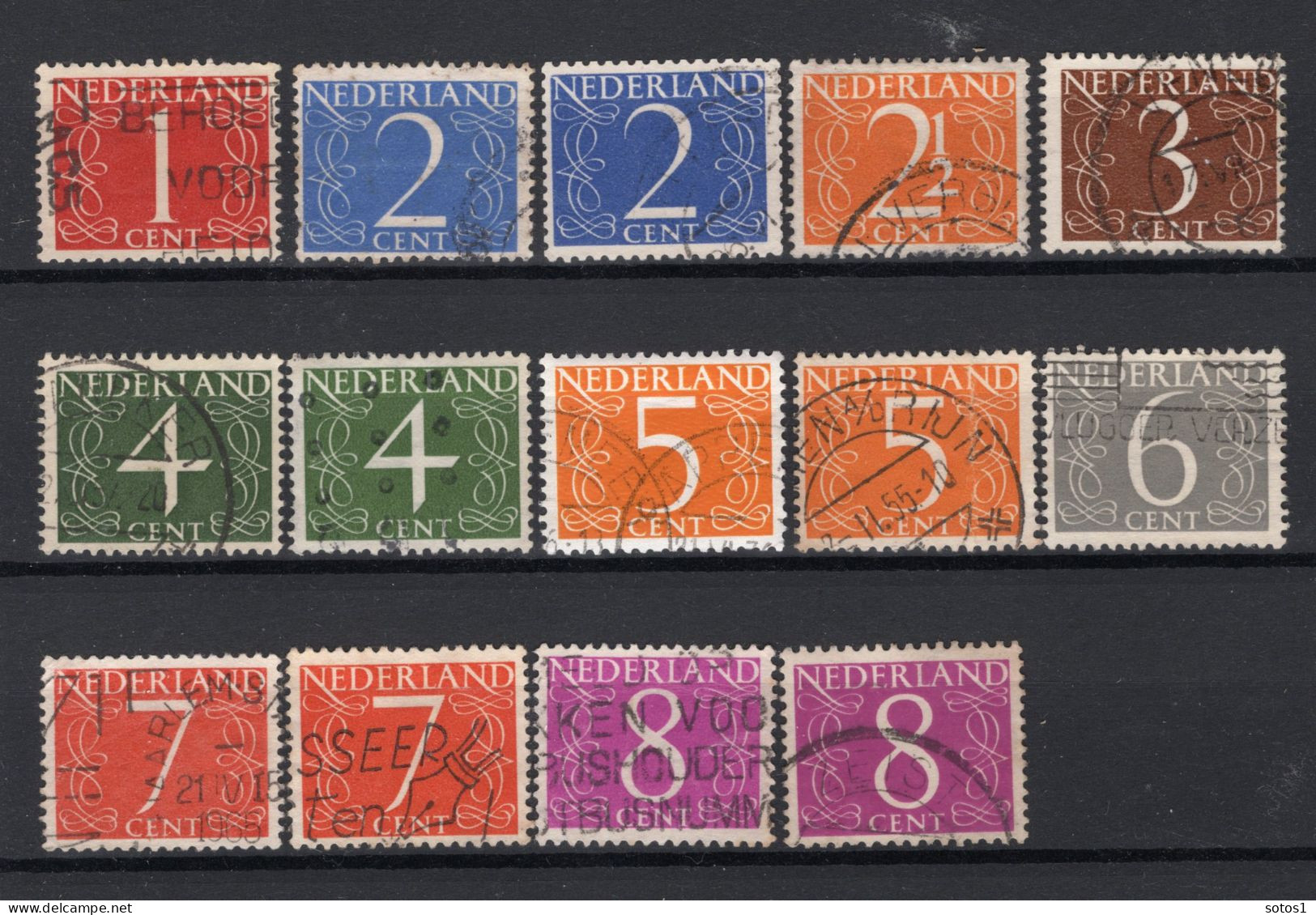 NEDERLAND 460/468 Gestempeld 1946 - Cijfer -2 - Used Stamps