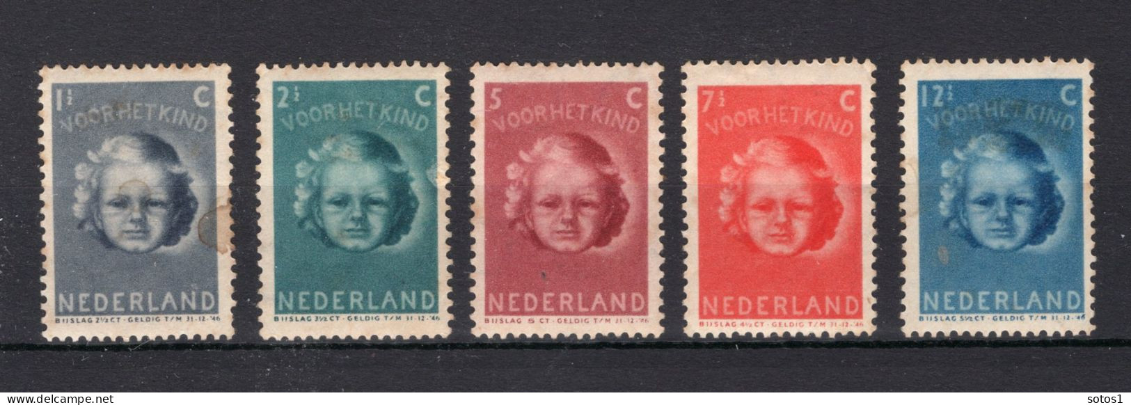 NEDERLAND 444/448 MH 1945 - Kinderzegels - Unused Stamps