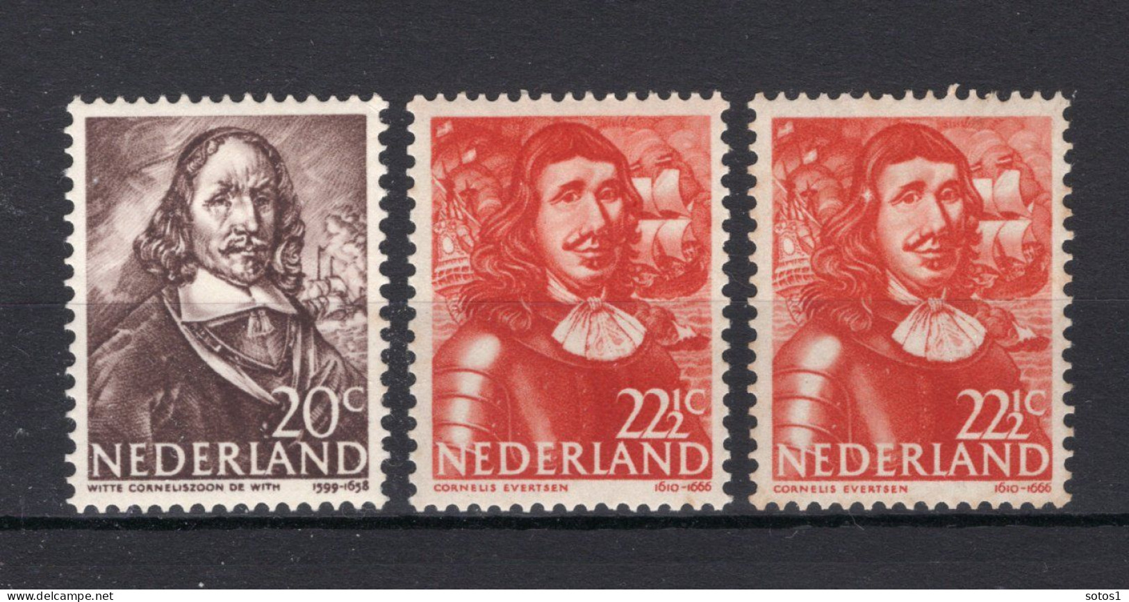 NEDERLAND 417/418 MH 1943-1944 - Zeehelden - Unused Stamps