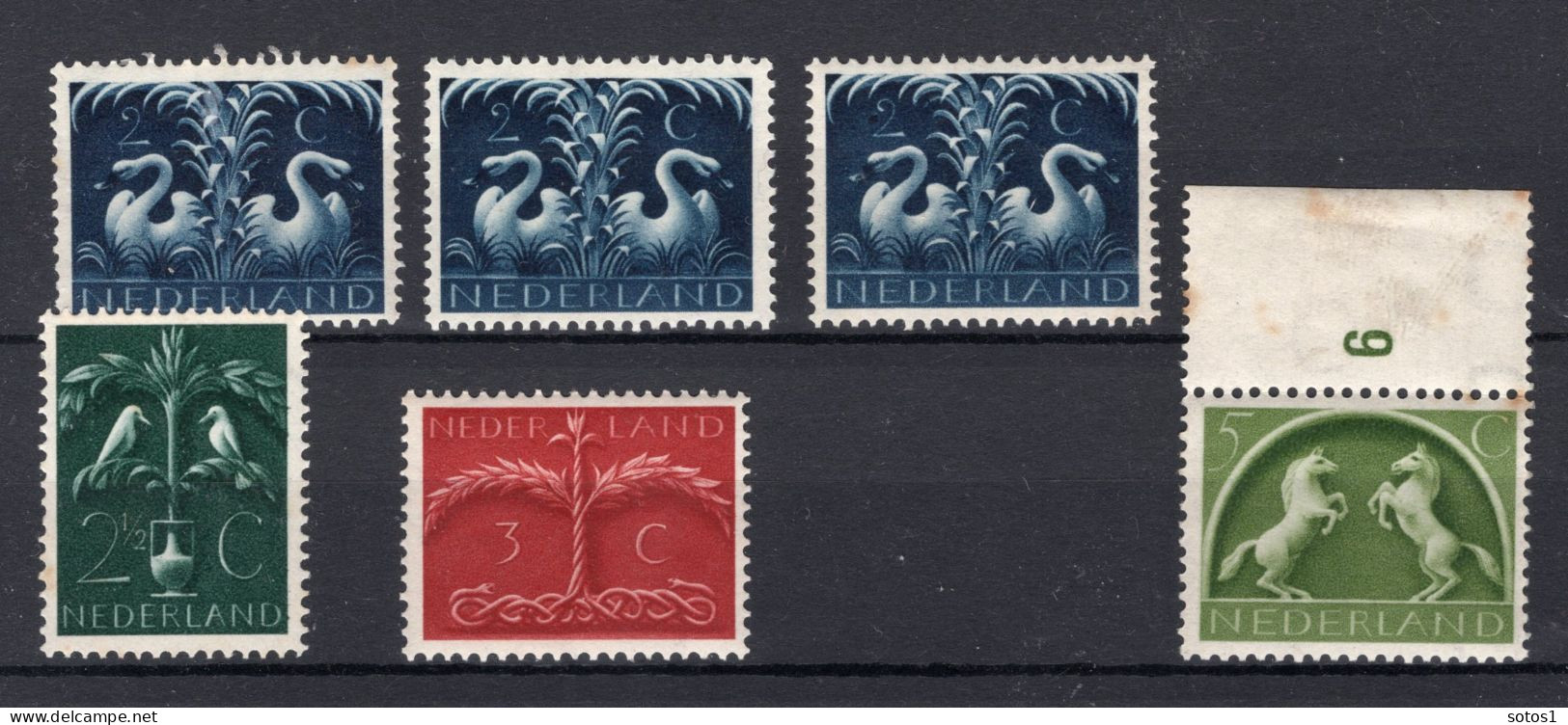 NEDERLAND 407/409-411 MNH 1943-1944 - Germaanse Symbolen - Ungebraucht