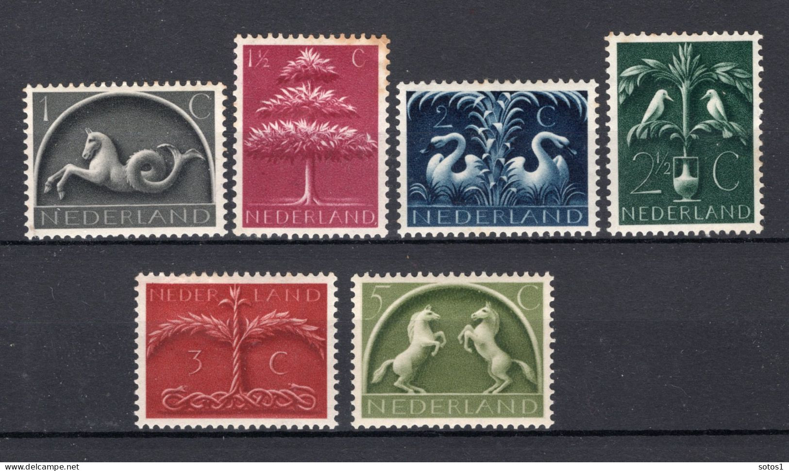 NEDERLAND 405/410 MH 1943-1944 - Germaanse Symbolen - Unused Stamps