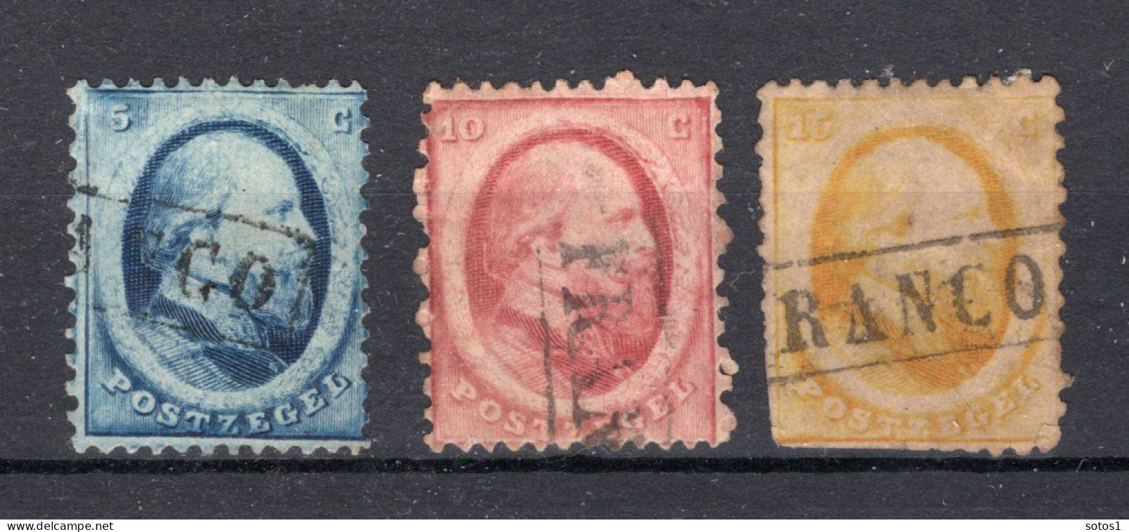 NEDERLAND 4/6 Gestempeld 1864 - Koning Willem III - Oblitérés