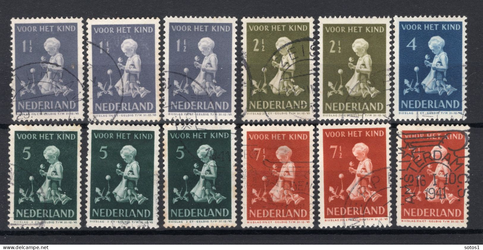 NEDERLAND 374/378 Gestempeld 1940 - Kinderzegels - Used Stamps