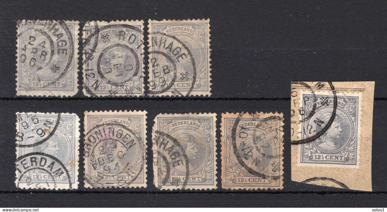 NEDERLAND 38 Gestempeld 1891 - Prinses Wilhelmina (8 Stuks) - Used Stamps