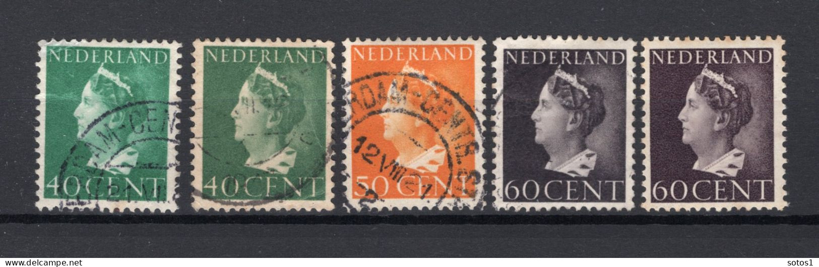 NEDERLAND 343/345 Gestempeld 1940-1947 - Koningin Wilhelmina - Gebruikt