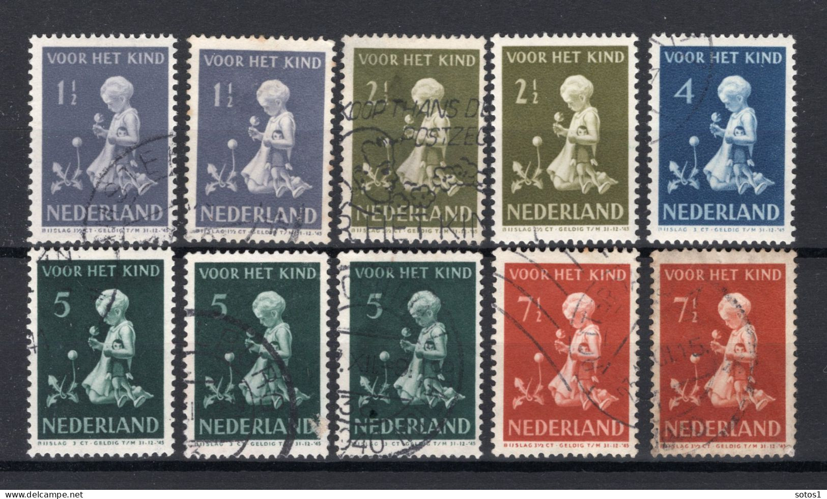 NEDERLAND 374/378 Gestempeld 1940 - Kinderzegels - Used Stamps