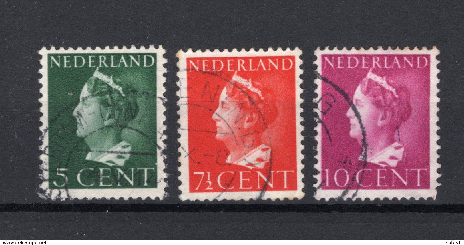 NEDERLAND 332-334/335 Gestempeld 1940-1947 - Koningin Wilhelmina - Oblitérés