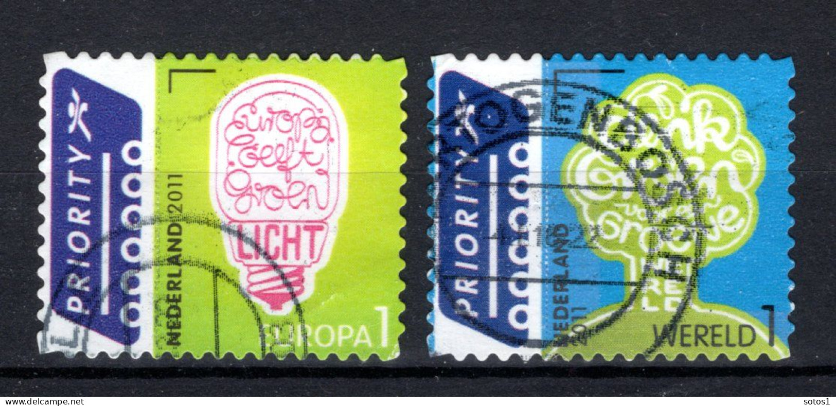 NEDERLAND 2866/2867° Gestempeld 2009 - Europa Wereld Groen - Used Stamps