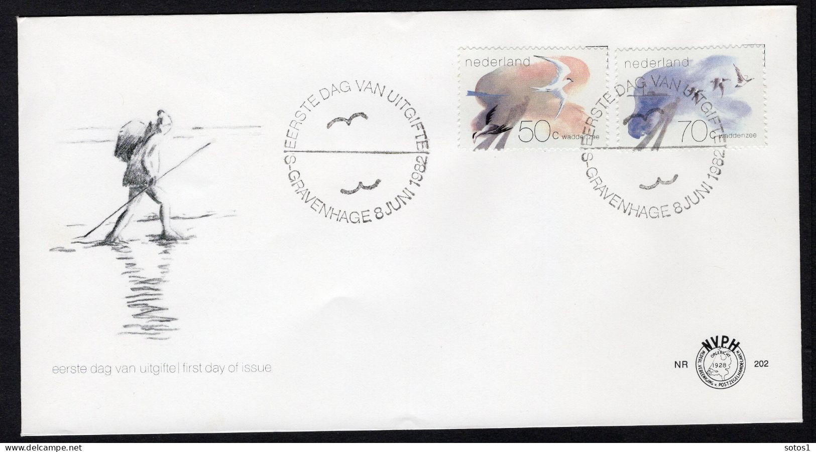 NEDERLAND E202 FDC 1982 - Waddengebied -1 - FDC