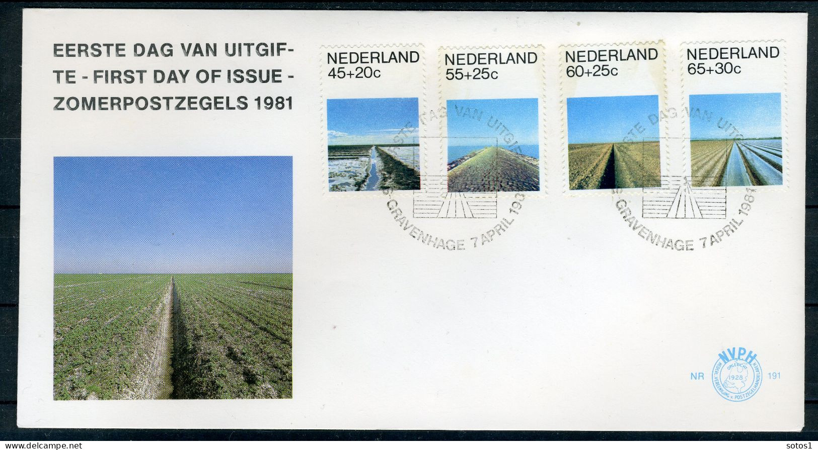 NEDERLAND E191 FDC 1981 - Zomerzegels -2 - FDC