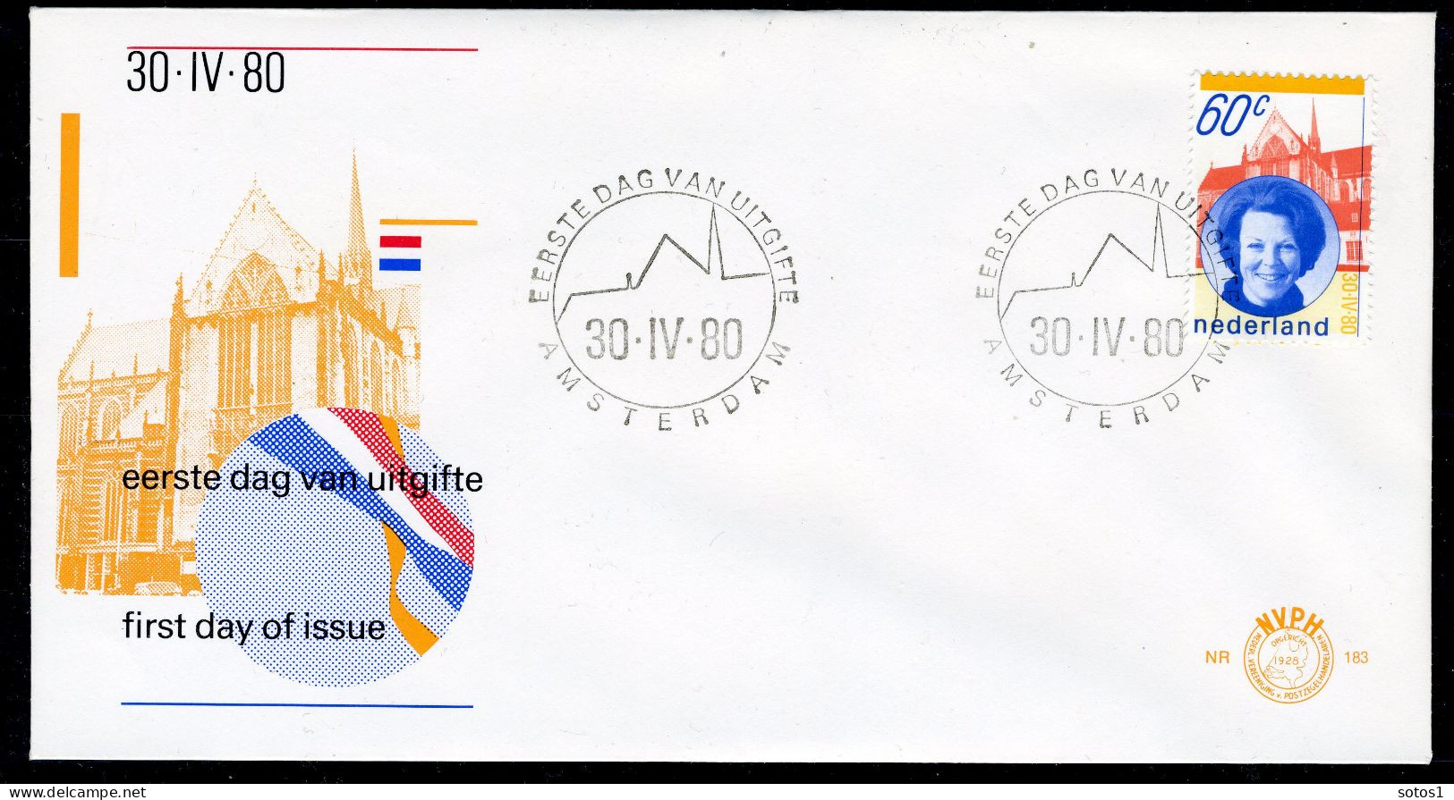 NEDERLAND E183 FDC 1980 - Inhuldiging - FDC