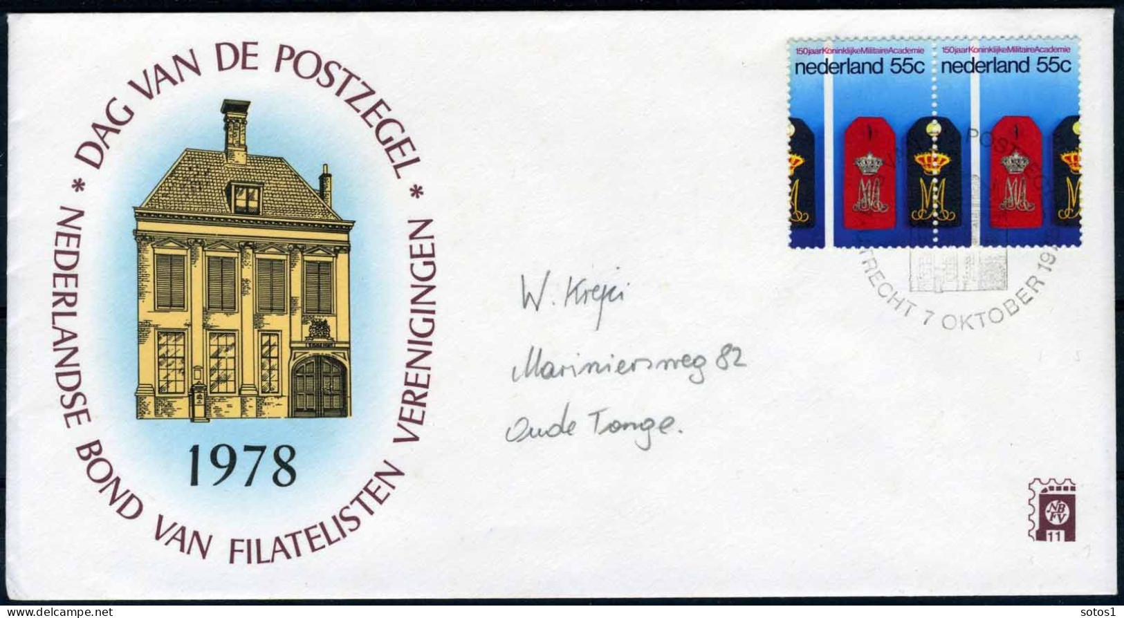 NEDERLAND Dag Van De Postzegel 7/10/1978 - Lettres & Documents