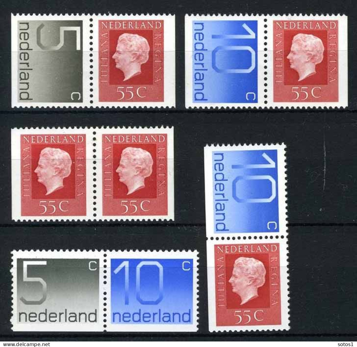 NEDERLAND C123-137/140 MNH 1977 - Combinaties Postzegelboekje PB22 - Postzegelboekjes En Roltandingzegels