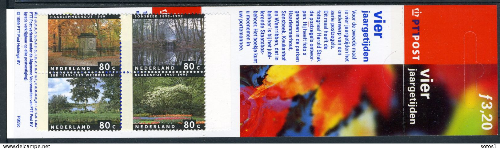 NEDERLAND PB53c MNH 1999 - Postzegelboekje Haarlemmerhout - Booklets & Coils