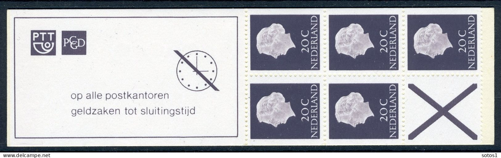 NEDERLAND PB6e MNH 1968 - Postzegelboekje Juliana, Gewoon Papier -2 - Booklets & Coils