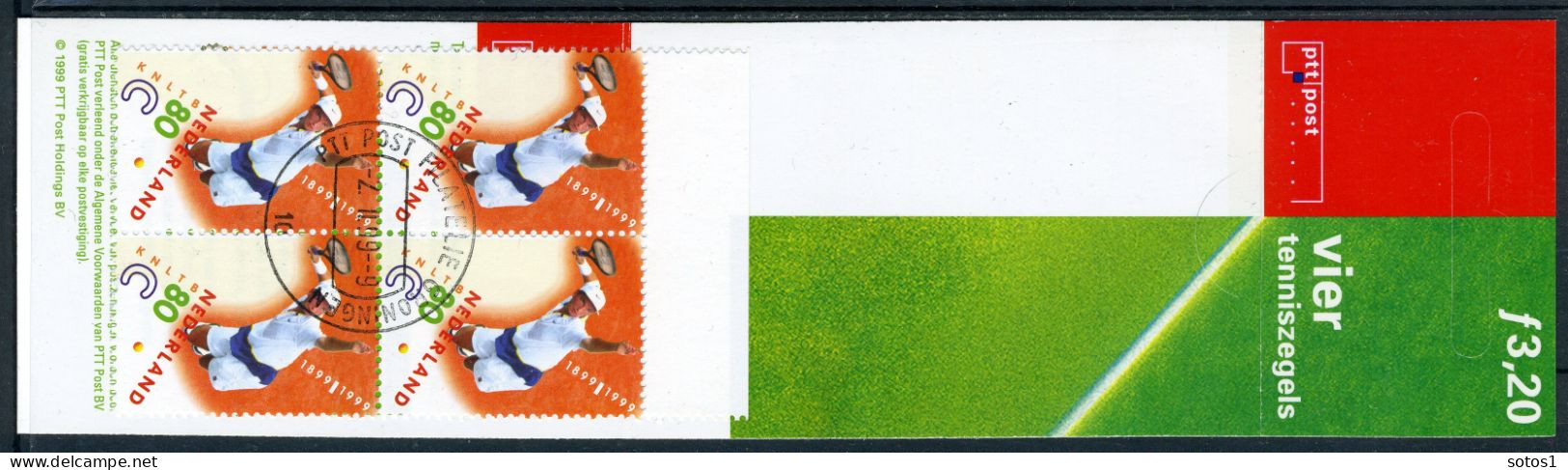 NEDERLAND PB52 Gestempeld 1999 - Postzegelboekje Honderd Jaar KNLTB - Carnets Et Roulettes