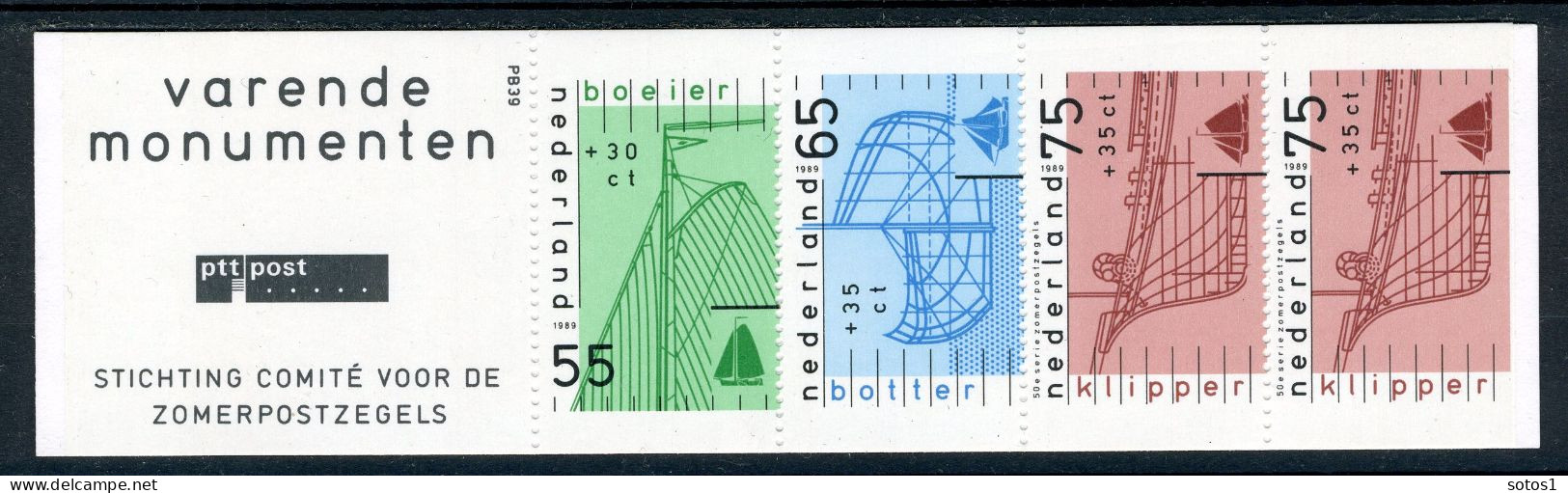 NEDERLAND PB39 MNH 1989 - Postzegelboekje Zomerzegels - Booklets & Coils