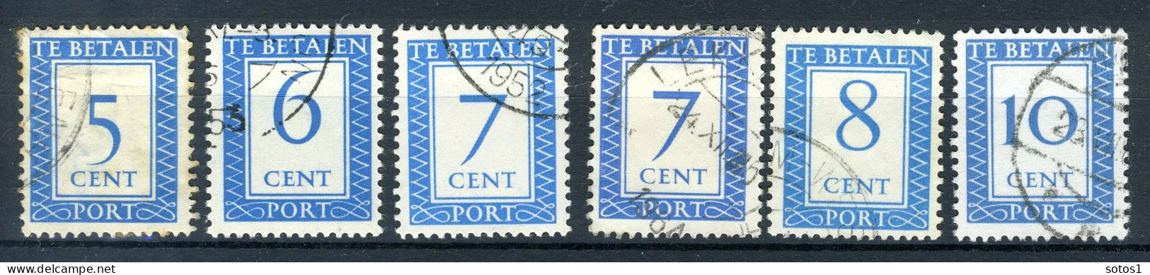 NEDERLAND P83/87 Gestempeld 1947-1958 -  Cijfer En Waarde In Rechthoek - Postage Due