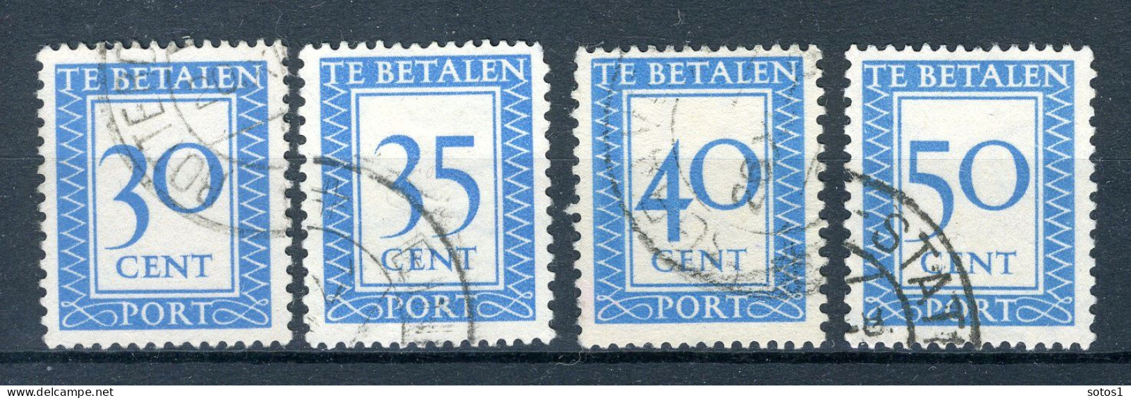 NEDERLAND P97/100 Gestempeld 1947-1958 - Cijfer En Waarde In Rechthoek - Postage Due