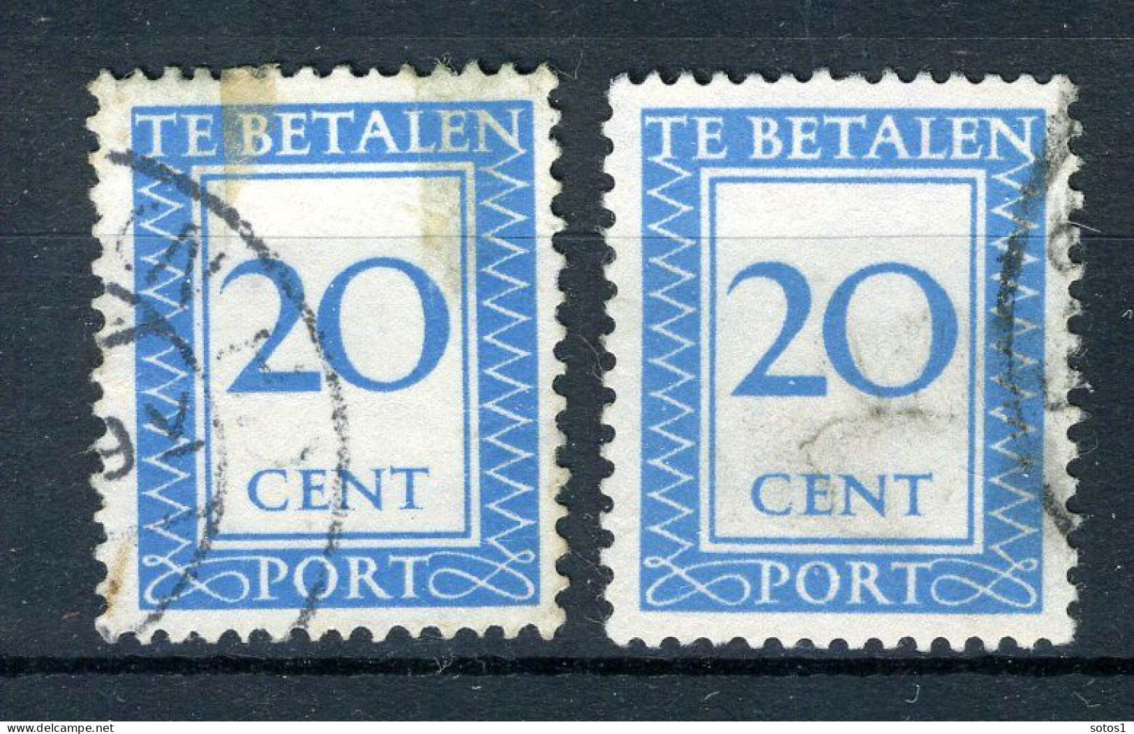 NEDERLAND P93 Gestempeld 1947-1958 -  Cijfer En Waarde In Rechthoek - Postage Due