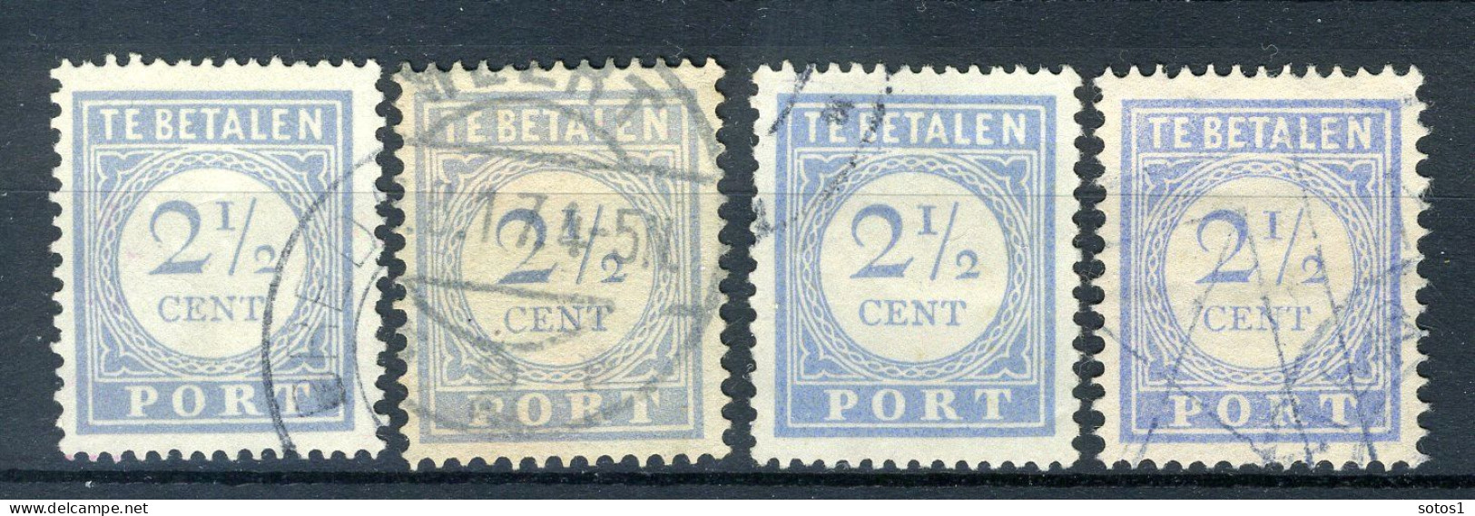 NEDERLAND P47 Gestempeld 1912-1920 - Cijfer En Waarde In Blauw - Postage Due
