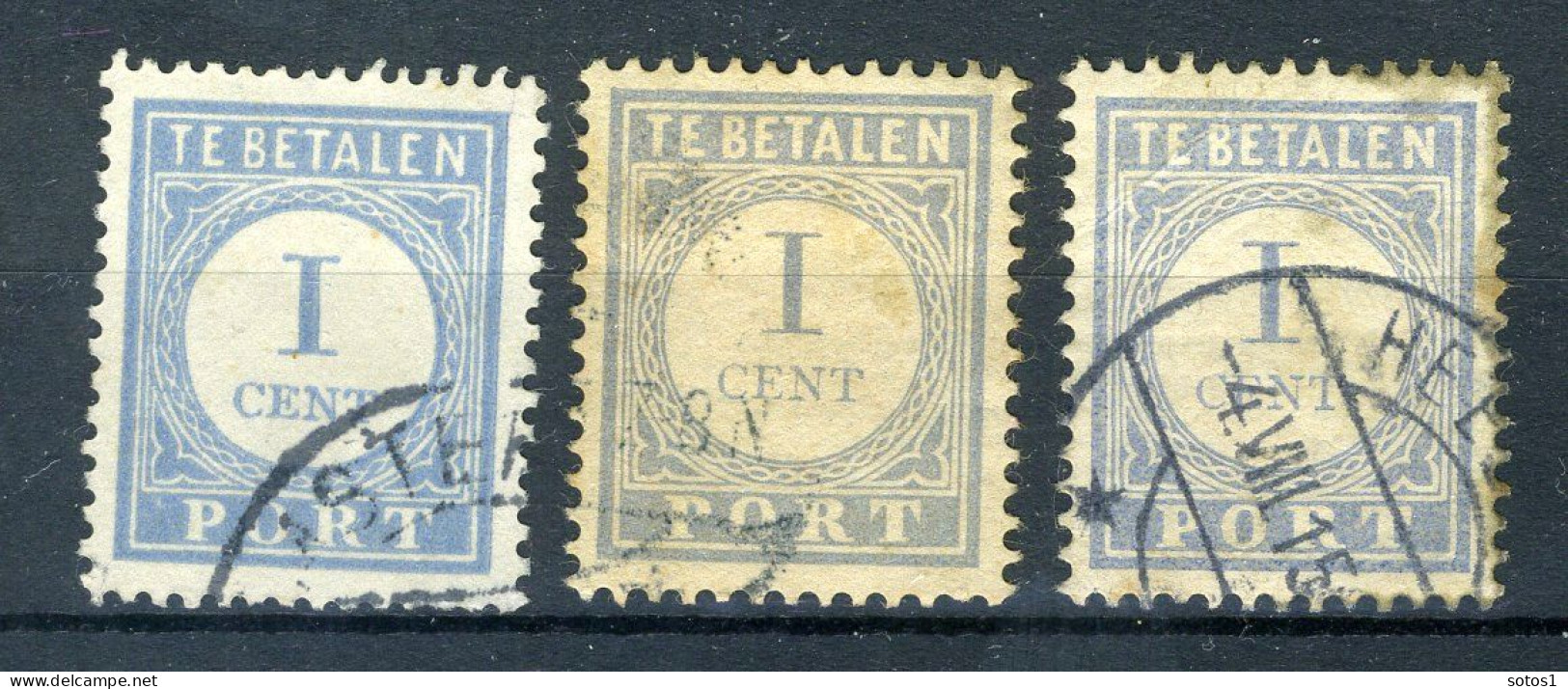 NEDERLAND P45 Gestempeld 1912-1920 - Cijfer En Waarde In Blauw - Postage Due