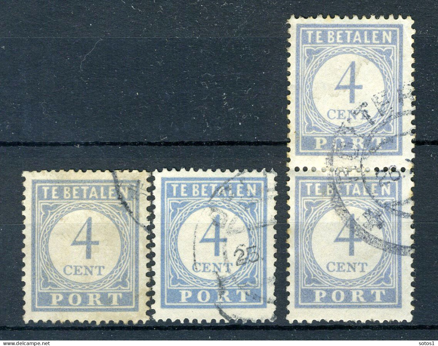 NEDERLAND P49 Gestempeld 1912-1920 - Cijfer En Waarde In Blauw - Postage Due