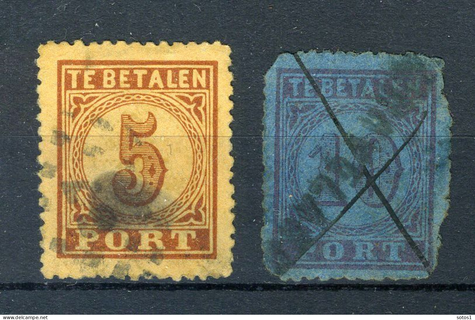 NEDERLAND P1/2 Gestempeld 1870 - Groot Waardecijfer - Strafportzegels