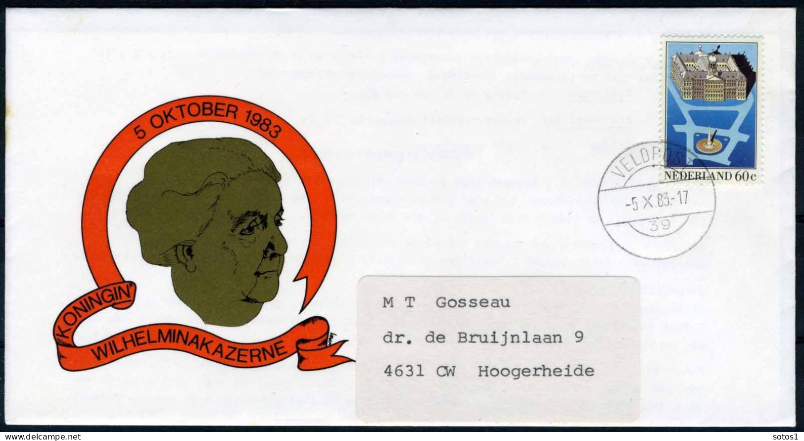 NEDERLAND Koningin Wilhelminakazerne Ossendrecht 5/10/1983 -2 - Brieven En Documenten