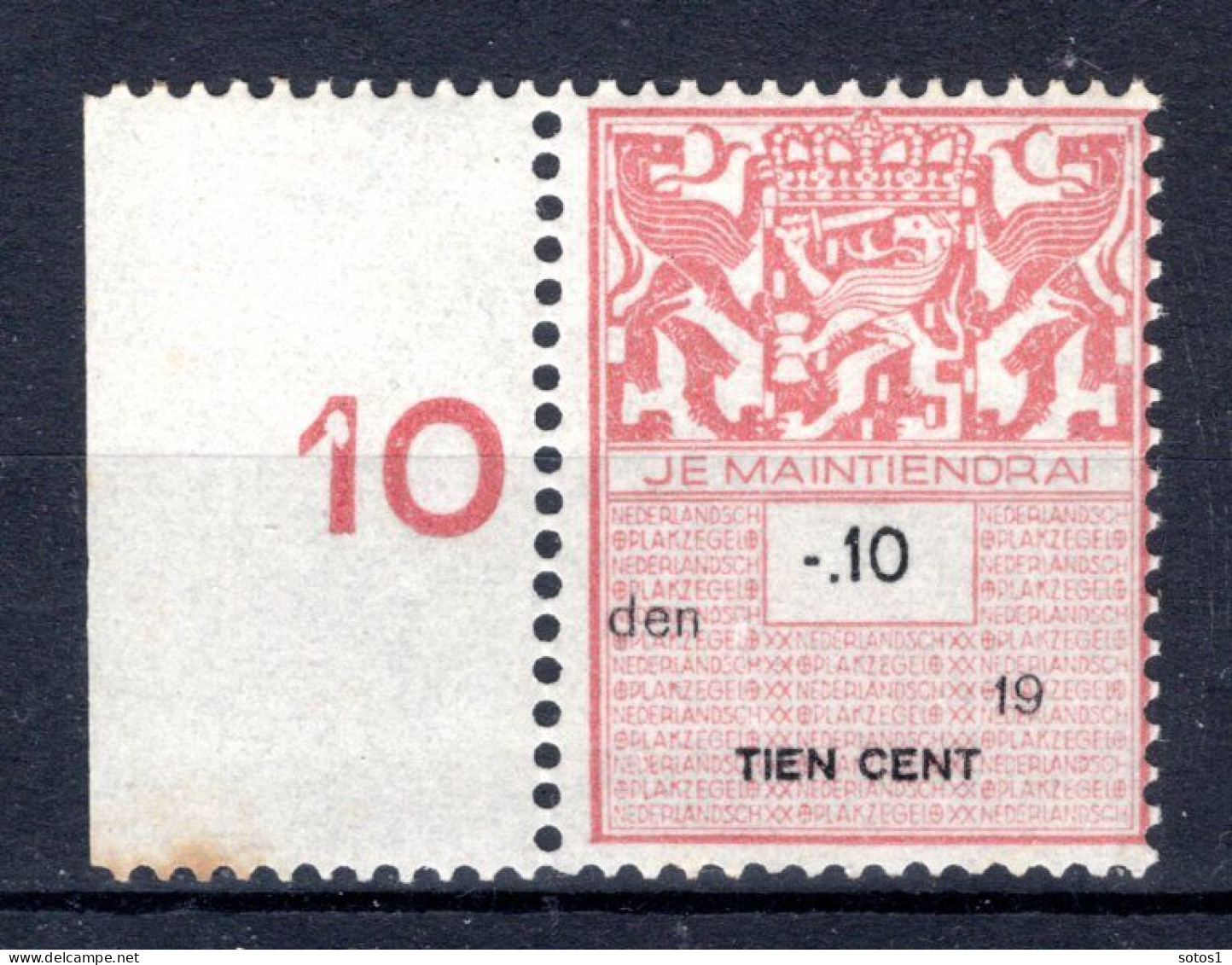 NEDERLAND Fiscale Zegel 10c MNH** - Revenue Stamps